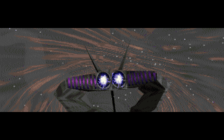 Terminal Velocity (DOS) screenshot: Travelling in the wormhole (Cutscene)