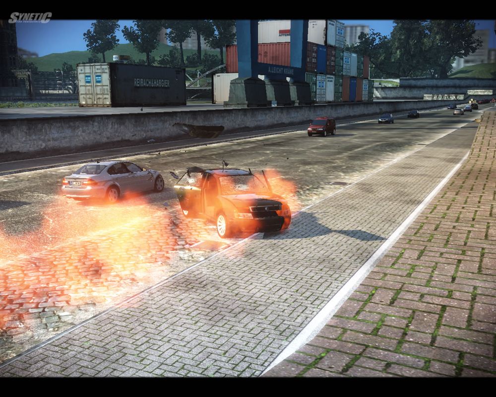 Crash Time II (Windows) screenshot: Spectacular crashes receive an instant replay
