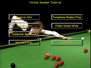 Virtual Snooker (DOS) screenshot: The tutorial section contains another set of videos