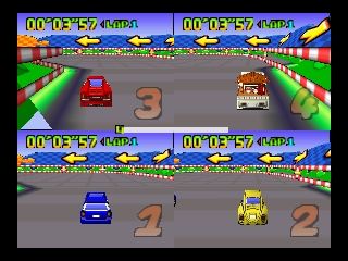Penny Racers (Nintendo 64) screenshot: 4-player race