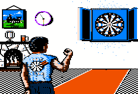 Superstar Indoor Sports (Apple II) screenshot: Shot sequence