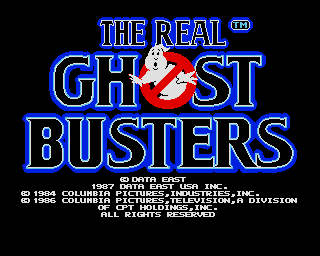 The Real Ghostbusters (Amiga) screenshot: Title