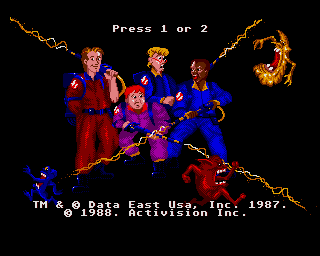 The Real Ghostbusters (Amiga) screenshot: Startup