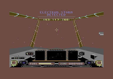 The Rubicon Alliance (Commodore 64) screenshot: I ran into an electron storm.