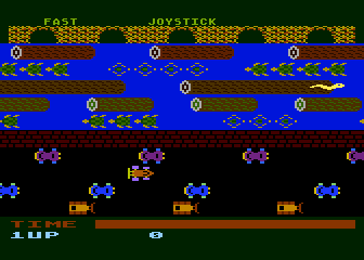 Frogger (Atari 5200) screenshot: Title screen and setting game options