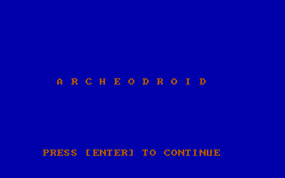 Archeodroid (DOS) screenshot: Title