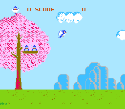 Bird Week (NES) screenshot: Don't worry, kids, I'll be back soon!