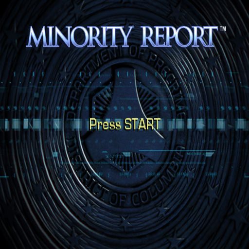 Minority Report: Everybody Runs (PlayStation 2) screenshot: The title screen