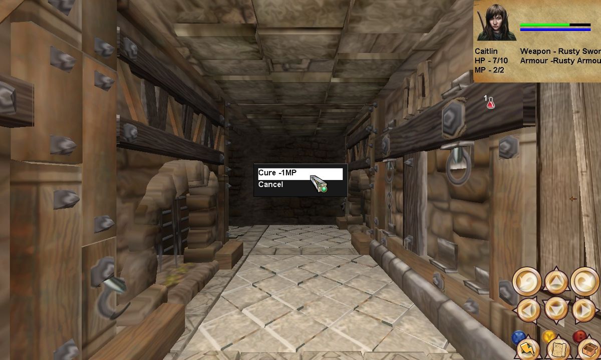 Deepfall Dungeon (Windows) screenshot: Using a spell