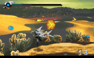Rebel Runner - Operation: Digital Code (DOS) screenshot: Flying bugs