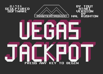 Vegas Jackpot (Atari 8-bit) screenshot: Title Screen