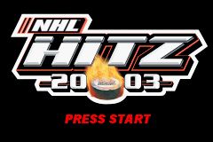 NHL Hitz 20-03 (Game Boy Advance) screenshot: Here's the Title Screen...press start already!