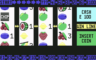 Vegas Jackpot (Commodore 64) screenshot: Playfield