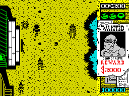 Gun.Smoke (ZX Spectrum) screenshot: Got shot