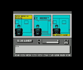 Redhawk (ZX Spectrum) screenshot: You start in the hospital