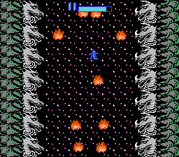 King's Knight (NES) screenshot: The dragons shoot a barrage of flames that I must dodge.