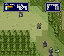 FEDA: The Emblem of Justice (SNES) screenshot: Battle screen