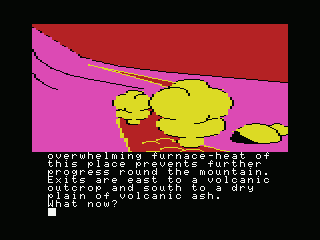 Red Moon (MSX) screenshot: Lava river