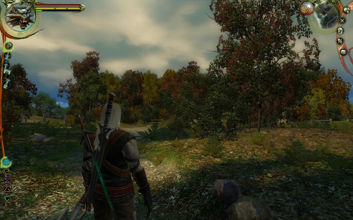 The Witcher (Windows) screenshot: The game utilizes Speedtree technology providing nice-looking foliage rendered in real-time