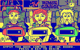 Remote Control (DOS) screenshot: Finished setting up the players, let the game begin!