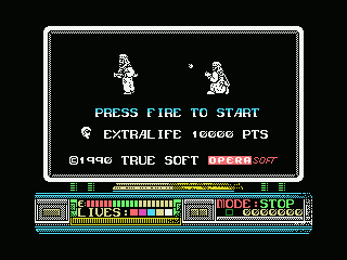 Rescate en el Golfo (MSX) screenshot: Credits screen