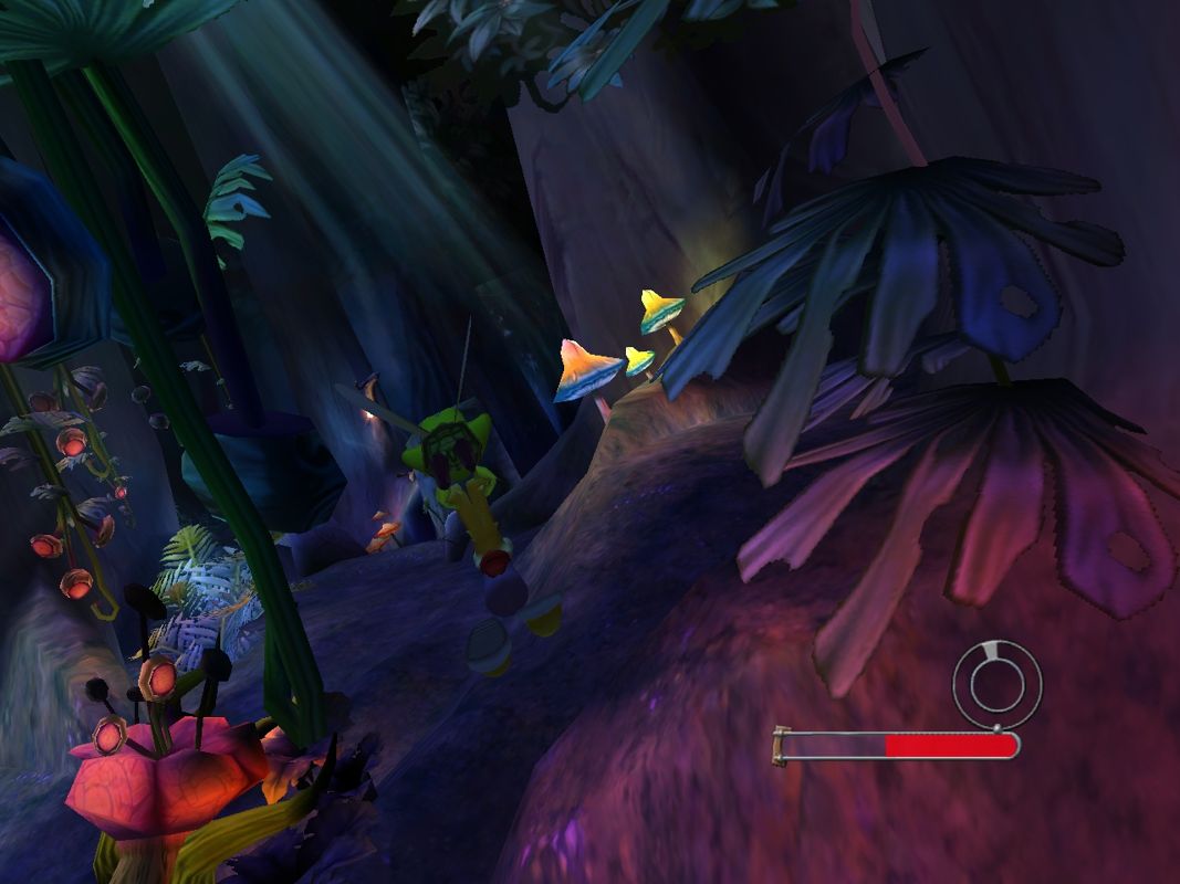 Rayman 3: Hoodlum Havoc (Windows) screenshot: Flying to freedom.