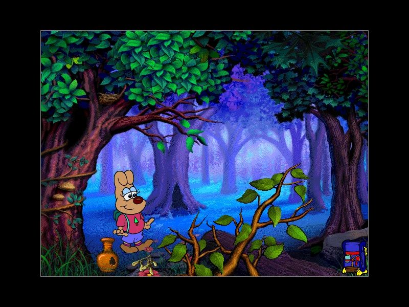 Fisher-Price Outdoor Adventures: Ranger Trail (Windows) screenshot: A little night-time hiking!