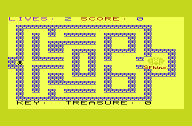 Riddle of the Sphinx (VIC-20) screenshot: The maze