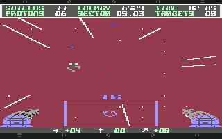 Sentinel (Commodore 64) screenshot: Hyper-jump