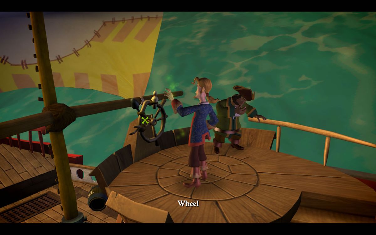 Tales of Monkey Island: Chapter 1 - Launch of the Screaming Narwhal (Windows) screenshot: Finally, back aboard a ship.