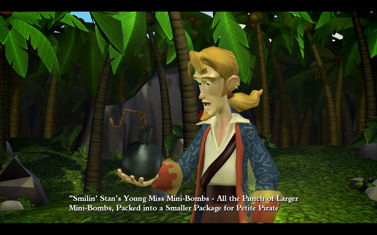 Tales of Monkey Island: Chapter 1 - Launch of the Screaming Narwhal (Windows) screenshot: Guybrush ponders what to blow up first.