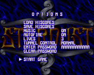 Stardust (Amiga) screenshot: Options