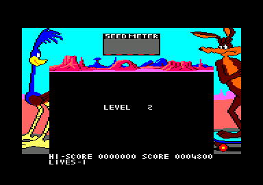 Road Runner (Amstrad CPC) screenshot: Level 2