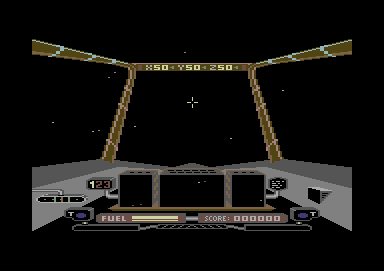 The Rubicon Alliance (Commodore 64) screenshot: In my cockpit.