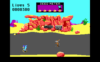 Road Runner (DOS) screenshot: Gameplay (EGA)