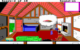 Mixed-Up Mother Goose (DOS) screenshot: Little Jack wants his pie.