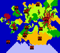 DragonStrike (NES) screenshot: Map