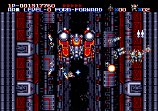 M.U.S.H.A. (Genesis) screenshot: Hard-to-avoid homing missiles