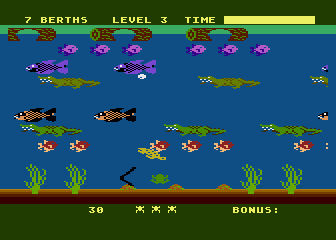 Frogger II: ThreeeDeep! (Atari 5200) screenshot: Beginning underwater