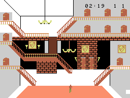 Robin Hood (ColecoVision) screenshot: Searching inside the castle...