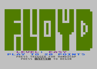 Floyd of the Jungle (Atari 8-bit) screenshot: Get ready to start the game