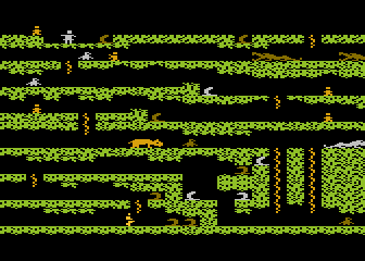 Floyd of the Jungle (Atari 8-bit) screenshot: In the beginning of level 2 as 1 player