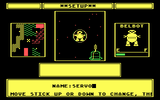 Robot Rascals (DOS) screenshot: Setting up the players (CGA)