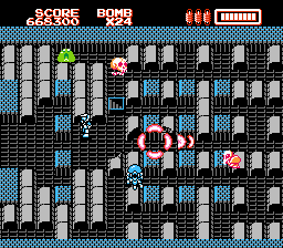 RoboWarrior (NES) screenshot: The thrill of explosion