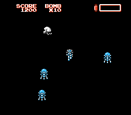 RoboWarrior (NES) screenshot: The underworld is dark and dangerous without a lamp.