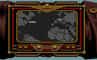 Rocket Ranger (Amiga) screenshot: Tracking a Nazi zep.