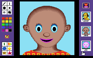 Rodney's Funscreen (DOS) screenshot: Jane portrait