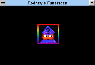 Rodney's Funscreen (Windows 3.x) screenshot: Guess-o-Matic character