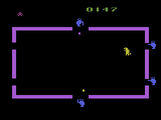Room of Doom (Atari 2600) screenshot: Room 1 with all portals open option