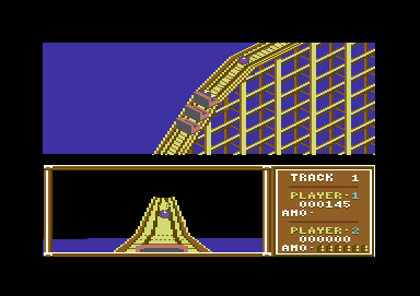 Roller Coaster Rumbler (Commodore 64) screenshot: This bit's quite hairy
